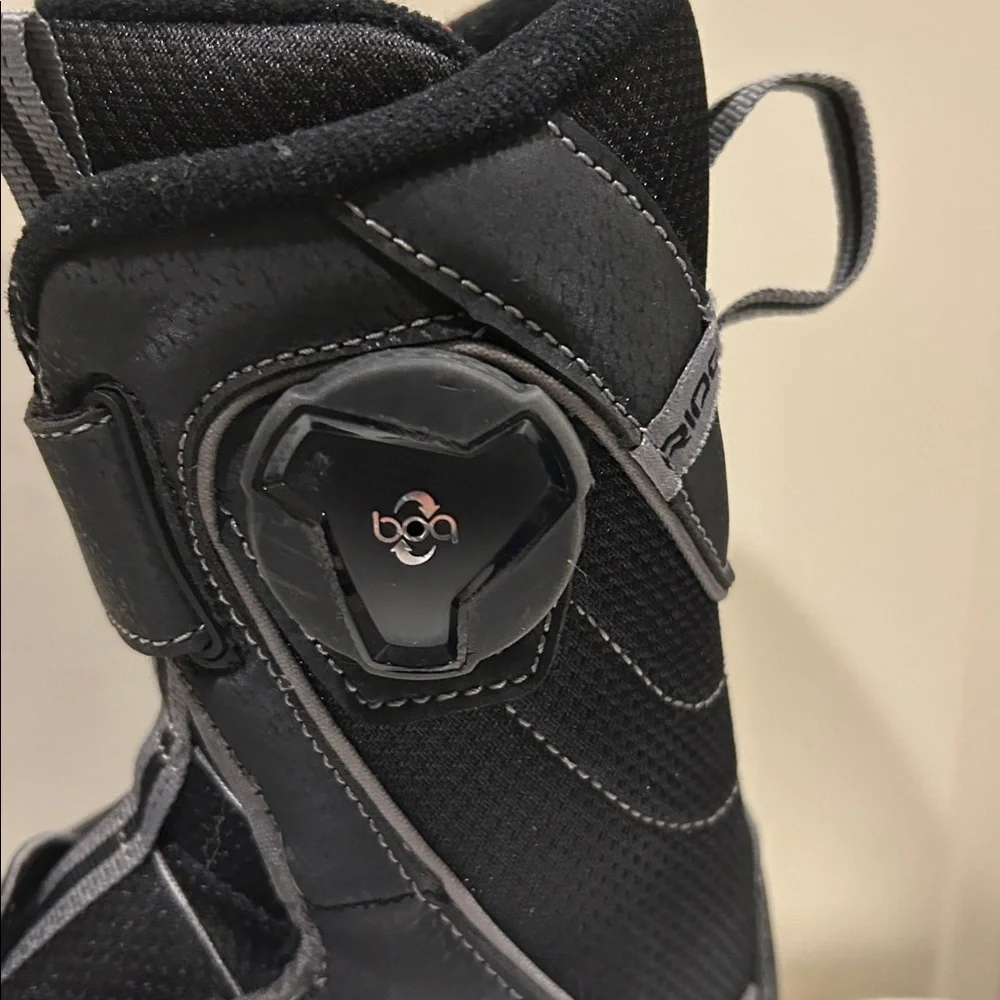 Ride Norris Boa Snowboard snow Boots camouflage outsole kids Size 11 black/grey